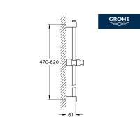 MEDIDAS BARRA DUCHA 60cm GROHE